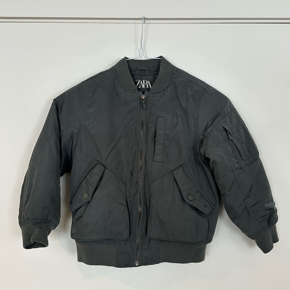 ZARA Grey Bomber Jacket